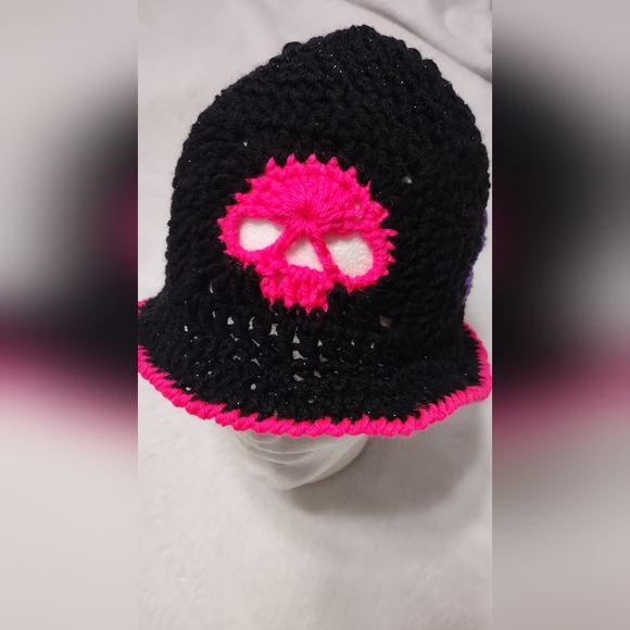 Sweet insByShaw handmade Accessories - New! Hand made neon Skull bucket hat